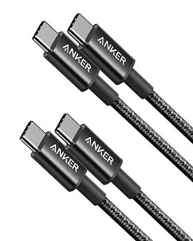 Anker USB C to USB C Cable, Type C 60W Fast Charging Cable (3.3FT, 2Pack) for iPhone 16 Series, iPad Mini 6 and More (USB 2.0, Black)