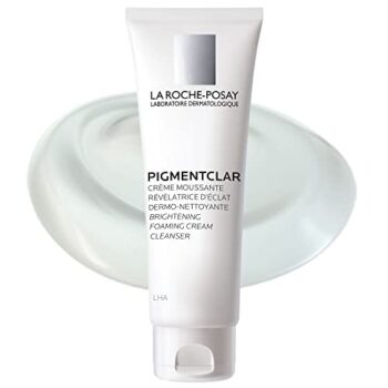 La Roche-Posay Pigmentclar Brightening Face Cleanser, Exfoliating Face Wash with LHAs, Dark Spot Remover and Skin Tone Brightening, Fragrance Free Foaming Cream Cleanser (Pack of 1)