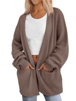 LILLUSORY Womens Fall Fashion Outfits Clothes 2024 Teacher Oversized Cardigan Sweaters Winter Chunky Knit Clothing