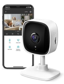 TP-Link Tapo 1080P Indoor Security Camera for Baby Monitor, Dog Camera w/Motion Detection, 2-Way Audio Siren, Night Vision, Cloud & SD Card Storage, Works w/Alexa & Google Home (Tapo C100)