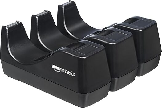 Amazon Basics Office Desk Tape Dispenser - 3-Pack