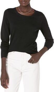 Amazon Essentials Women's Long-Sleeve Lightweight Crewneck Sweater (Available in Plus Size)