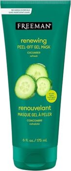 Freeman Renewing Cucumber Peel-Off Gel Facial Mask, Face Mask Refreshes Skin, Aloe Soothes & Moisturizes, Get Rejuvenated Skin, For Normal & Combination Skin, 6 fl. oz./175 mL Tube, 1 Count