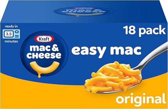 Kraft Easy Mac Original Macaroni & Cheese Microwavable Dinner (18 ct Packets)(Packaging May Vary)