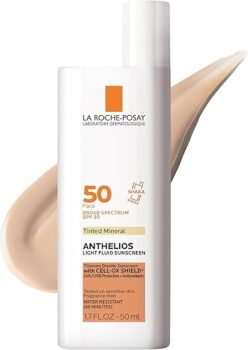 La Roche-Posay Anthelios Tinted Sunscreen SPF 40+ | Broad Spectrum SPF + Antioxidants | Titanium Dioxide & Zinc Oxide Sunscreen | 4 Flexible Shades With No White Cast | Oil Free & Oxybenzone Free