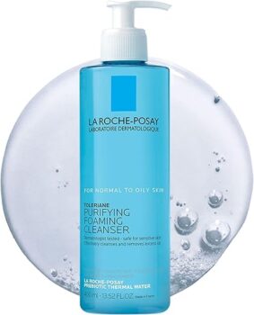 La Roche-Posay Toleriane Purifying Foaming Facial Cleanser, Oil Free Face Wash for Oily Skin and for Sensitive Skin with Niacinamide, Pore Cleanser Won’t Dry Out Skin, Unscented