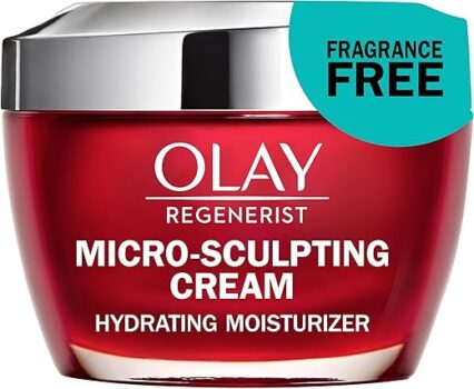 Olay Regenerist Micro-Sculpting Cream Face Moisturizer, Fragrance-Free, 1.7 oz