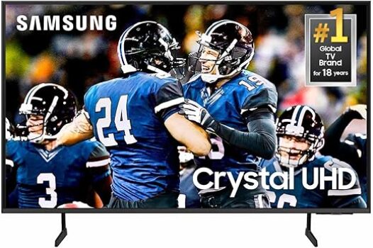 SAMSUNG 65-Inch Class Crystal UHD 4K DU7200 Series HDR Smart TV w/Object Tracking Sound Lite, PurColor, Motion Xcelerator, Mega Contrast, Q-Symphony (UN65DU7200, 2024 Model)