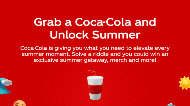 Coca Cola Summer Refreshing Uplift Emoji Sweepstakes & Instant Win