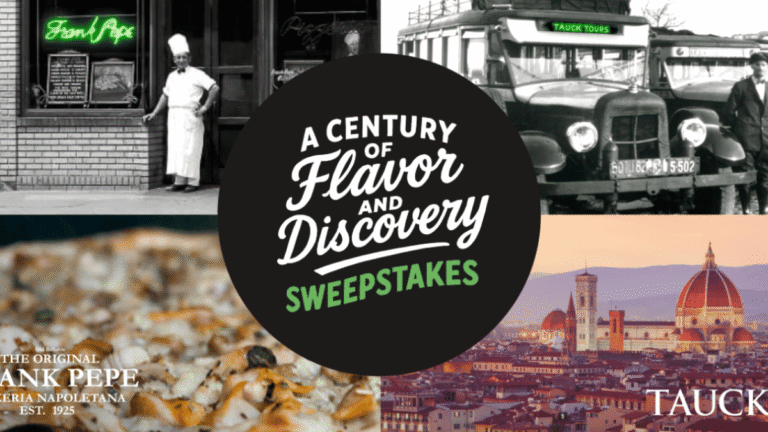 Frank Pepe’s & Tauck A Century of Flavor & Discovery Sweepstakes