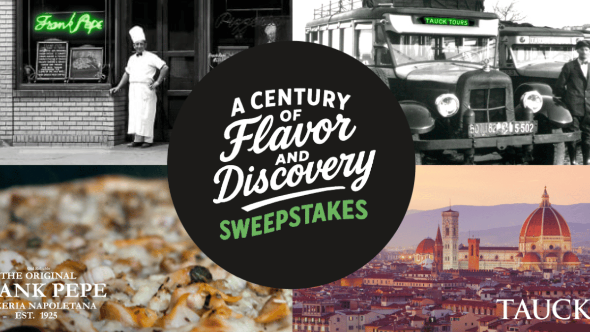 Frank Pepe’s & Tauck A Century of Flavor & Discovery Sweepstakes
