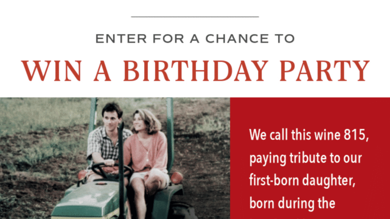 Joel Gott Wines 815 Day Sweepstakes