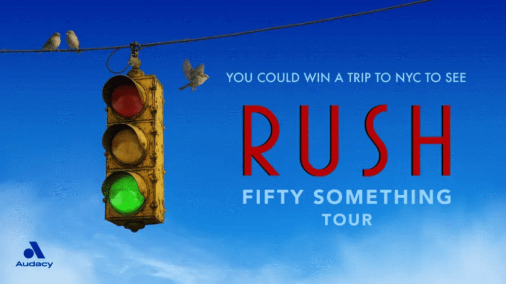 Audacy RUSH Fifty Something Tour Flyaway Sweepstakes