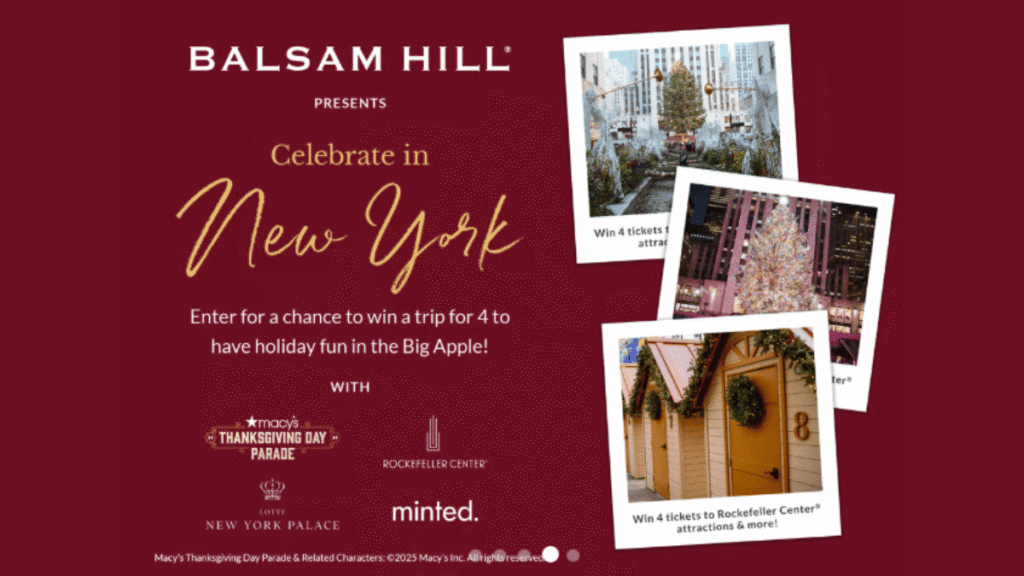 Balsam Hill Celebrate in New York Sweepstakes