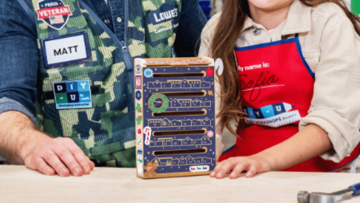 Free Letter Box Workshop for kids on November 15 at Lowes