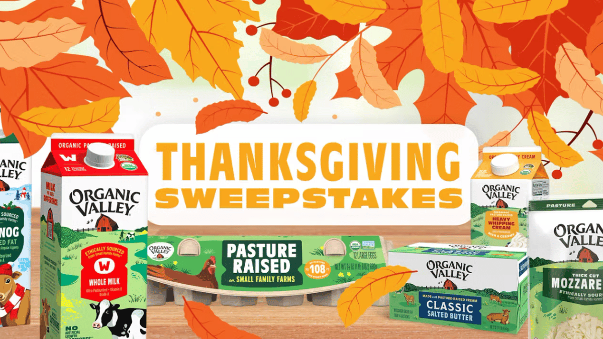 Organic Valley 2025 Thanksgiving Sweepstakes