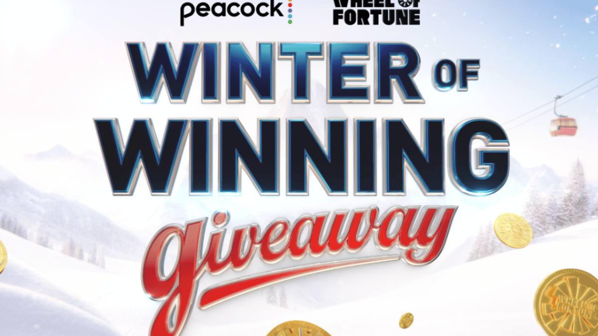 Win $5,000 cash in the Wheel Of Fortune Peacock Winter of Winning Giveaway